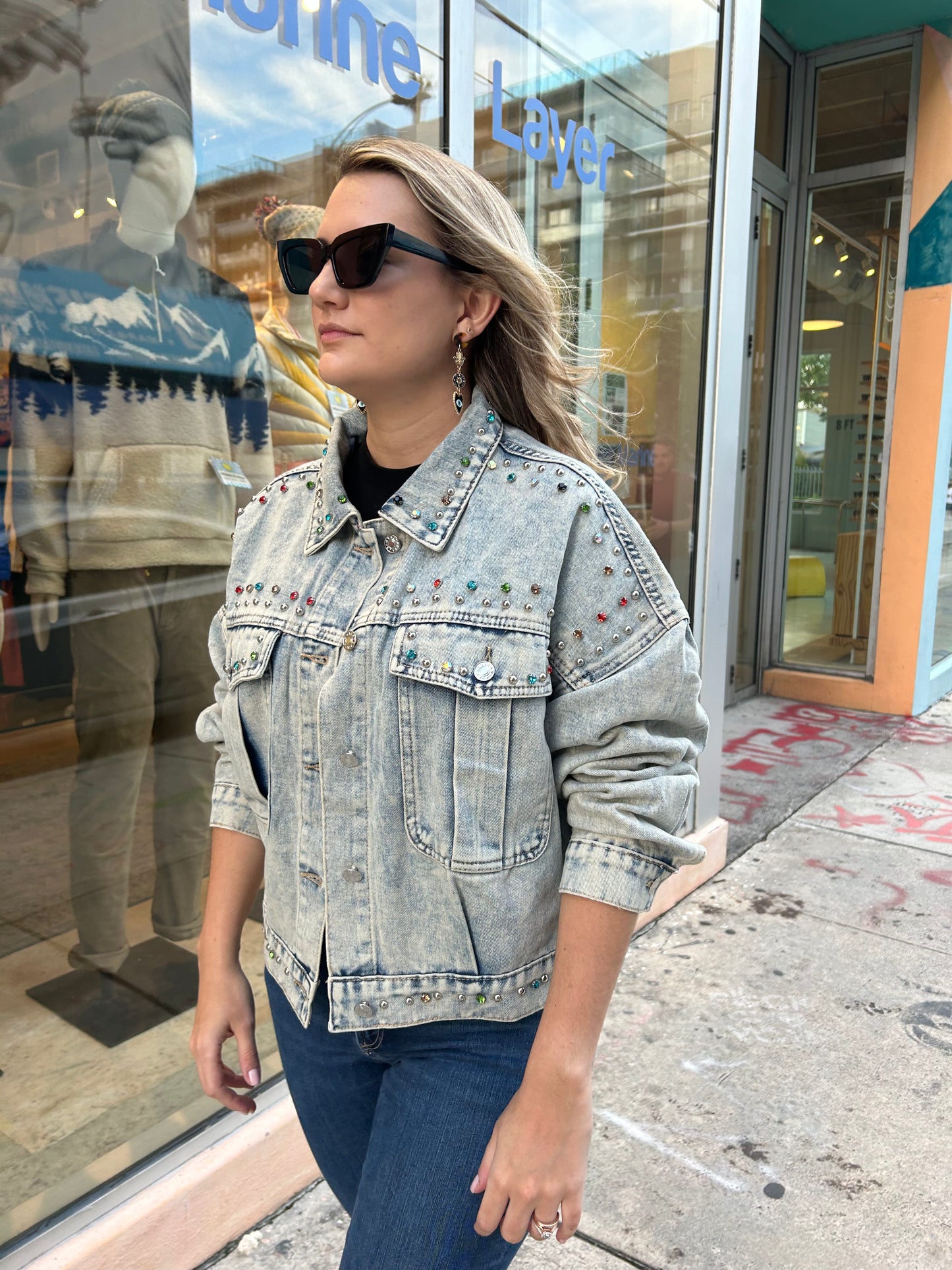Jean Jacket Custom for Women (Color Diamonds)