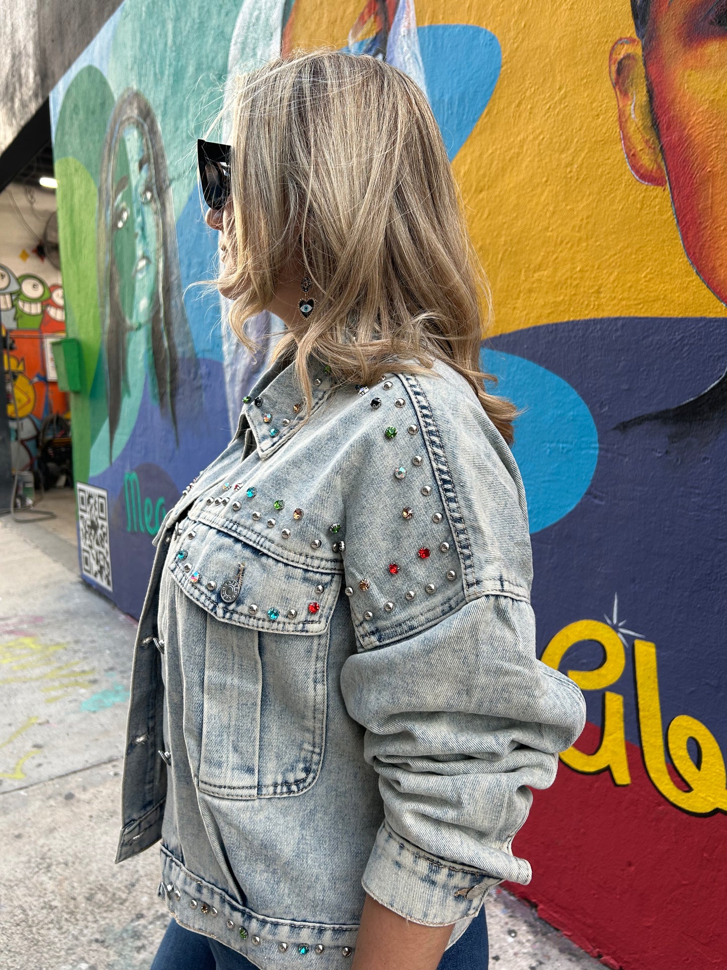Jean Jacket Custom for Women (Color Diamonds)
