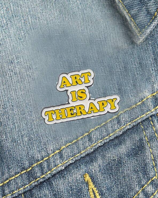 "Art is Therapy" Pin